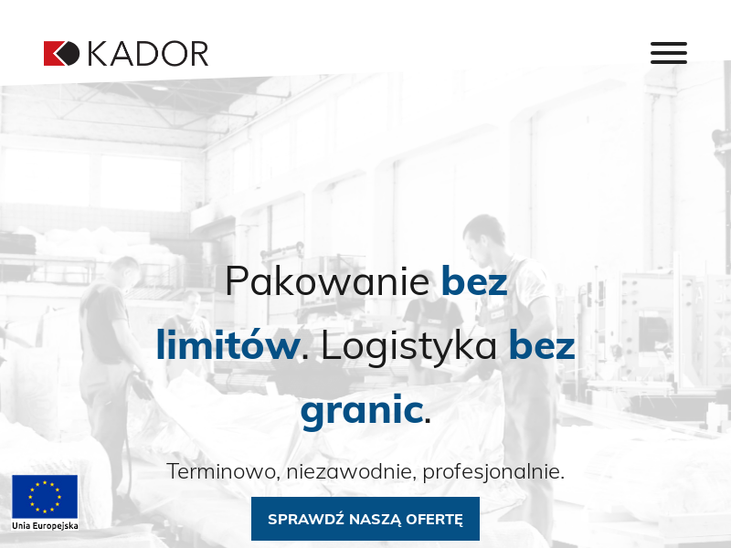 Pakowanie do transportu morskiego, lotniczego - KADOR